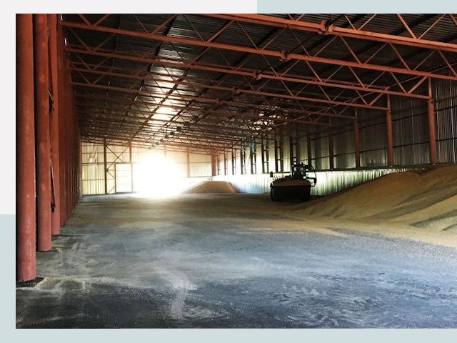 Строительство зернохранилищ в Пугачёве