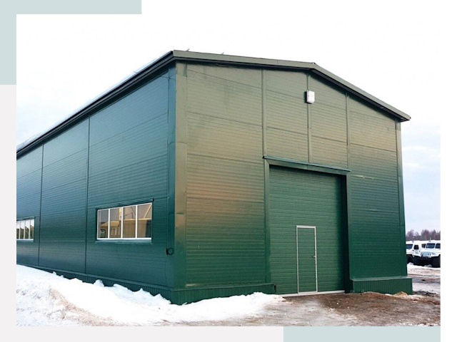 Двускатные ангары в Пугачёве