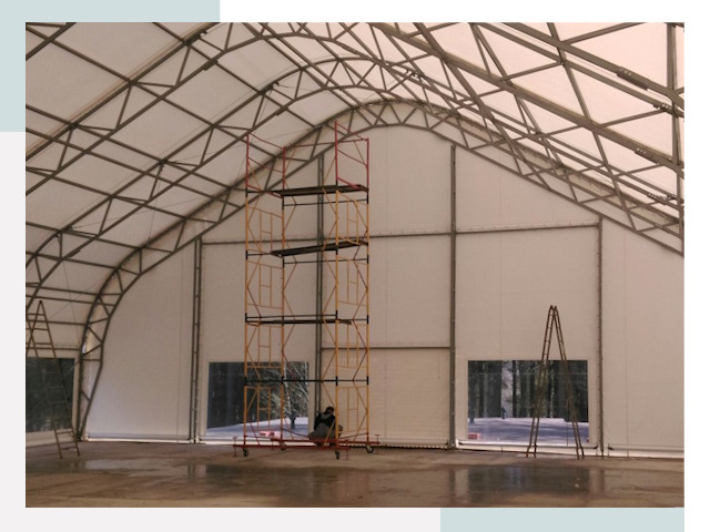 Шатровые ангары в Пугачёве