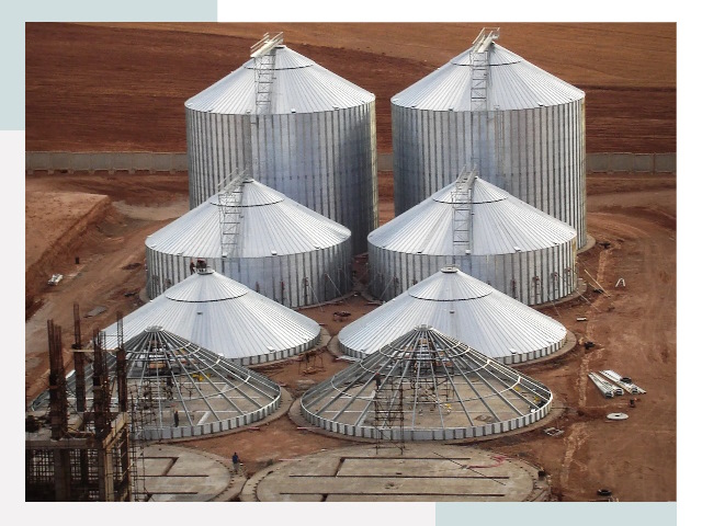 Строительство зерновых силосов в Пугачёве